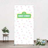 Lofaris Colorful Candy Sweet Street Birthday Rectangle Backdrop